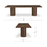 Hadley Warm Brown Small Dining Table