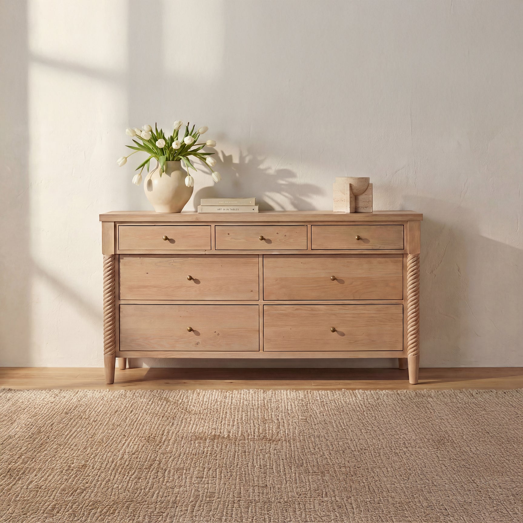 Joni Natural 7 Drawer Dresser