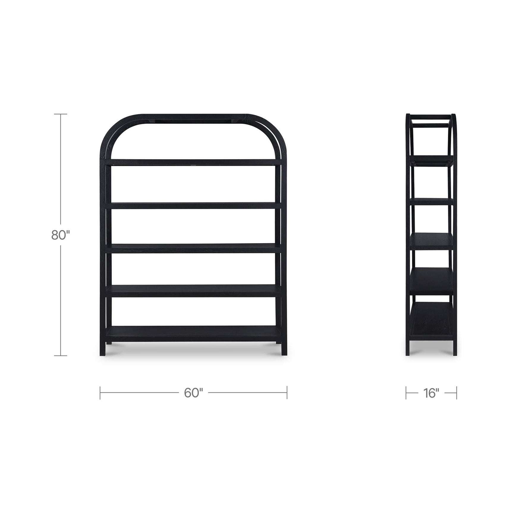 Eero Black Large Bookcase