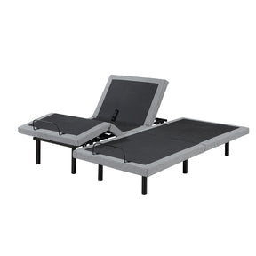 Flex Brown Split Eastern King Power Heads And Foot Adjustable Bed Frames With Massage Zero Gravity Charging Ports And Nightlight