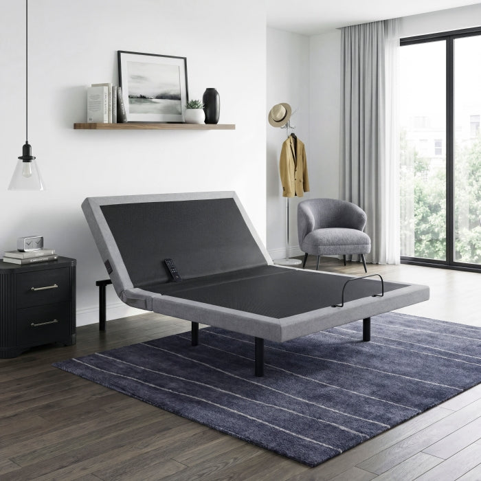 Flex Brown Full Power Head And Foot Adjustable Bed Frame With Massage Zero Gravity Charging Ports And Nightlight