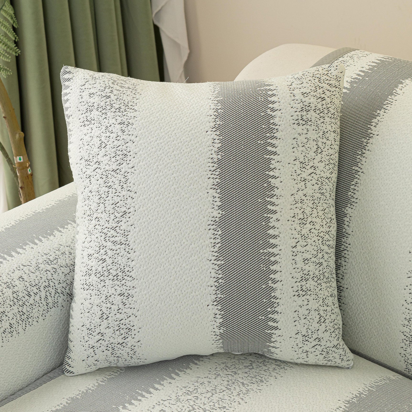 Striped Non-Slip Cooling Couch Cover, Summer Couch Pads for Seat Back Armrest