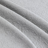 Cooling Embossed Botanical Couch Cover, Soft Ice Silk Furniture Protector for Sofa