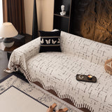Chenille Sofa Cover Throw Blanket Woven Textured Decorative Furniture Slipcover