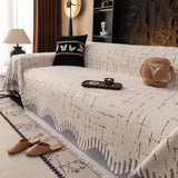 Chenille Sofa Cover Throw Blanket Woven Textured Decorative Furniture Slipcover