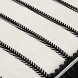 Leaf Stripe Sofa Cover with Black Sheer Skirt, Boho Soft Couch Slipcover for Pets