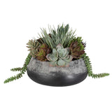 Yuma Green Succulent Iron Planter Centerpiece