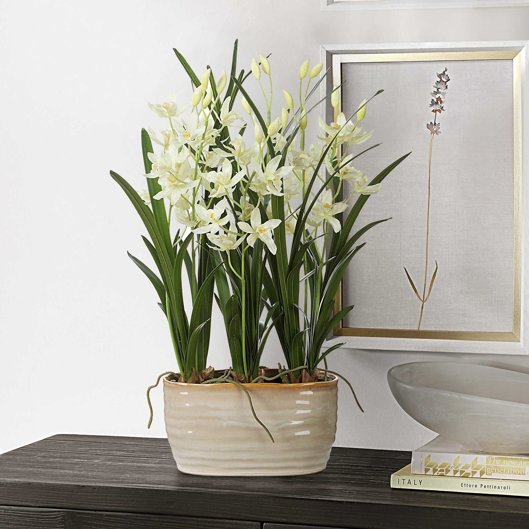 Ariana Orchid White Planter