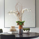 Earthbound Orchid Brown/White Vase