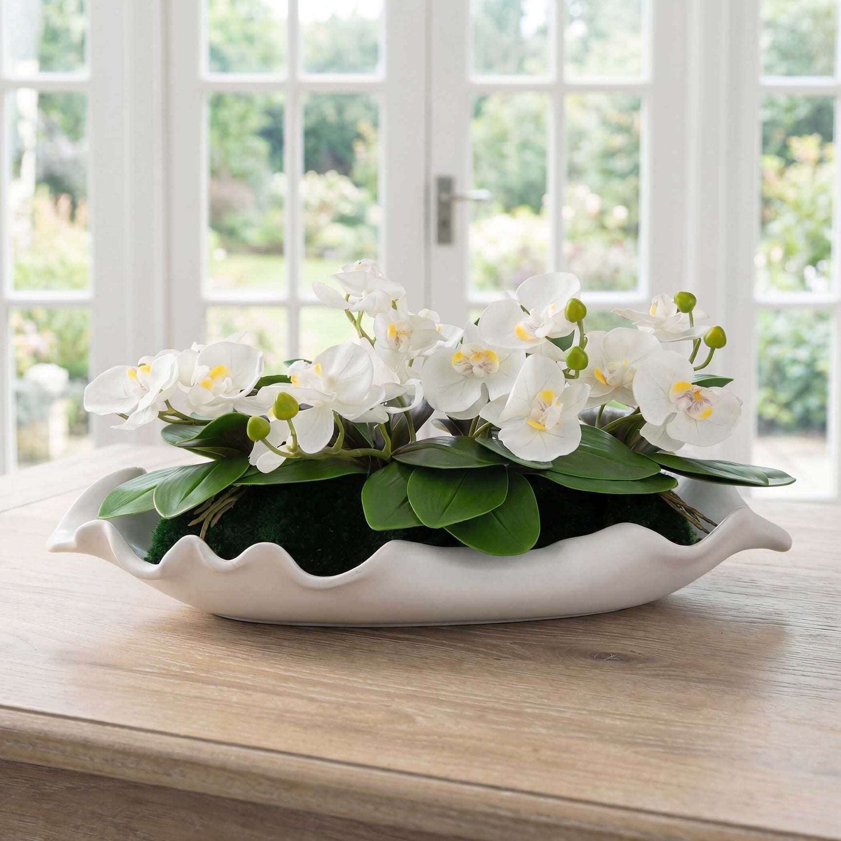 Opulence Orchid White Centerpiece With Bowl
