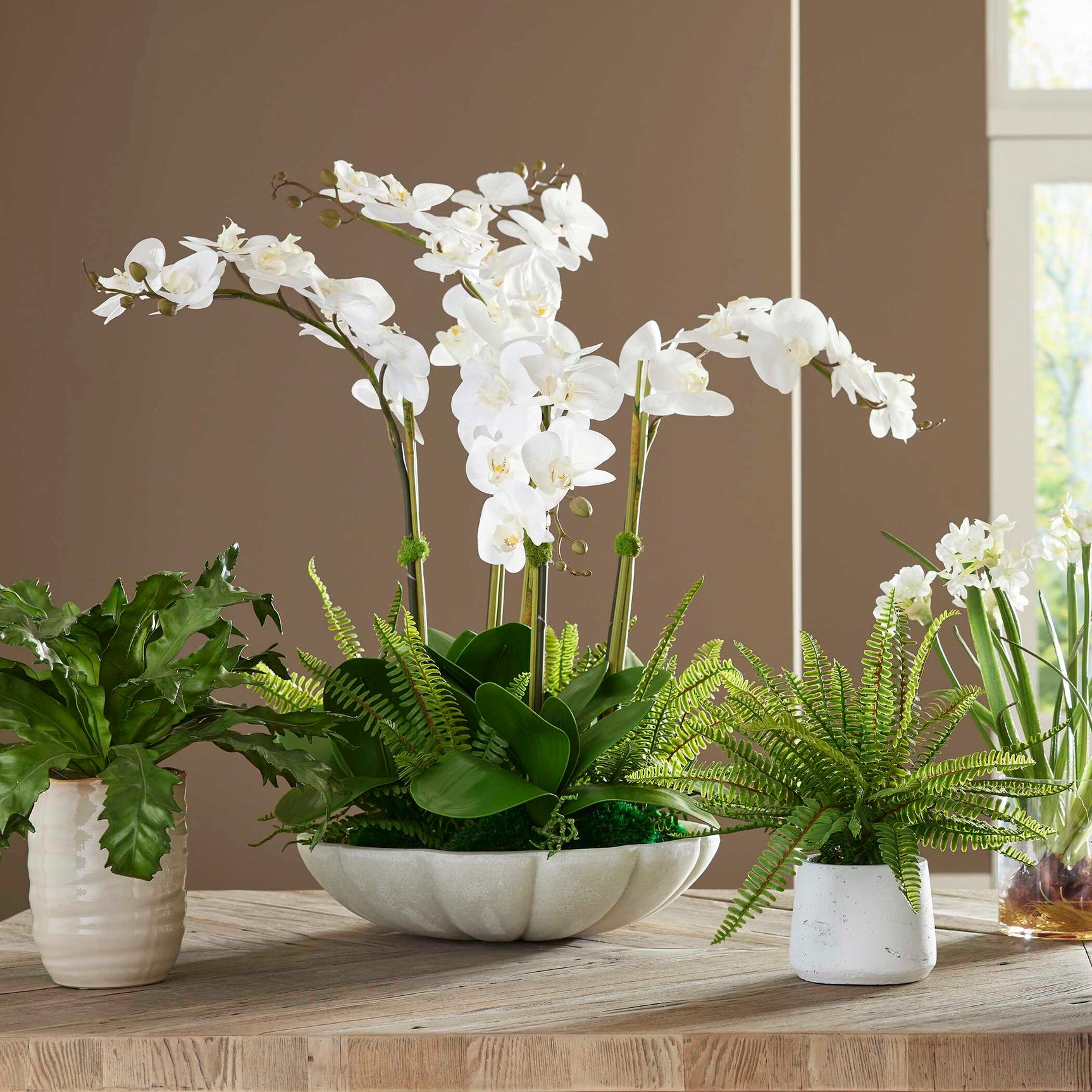 Flourish Orchid White Centerpiece