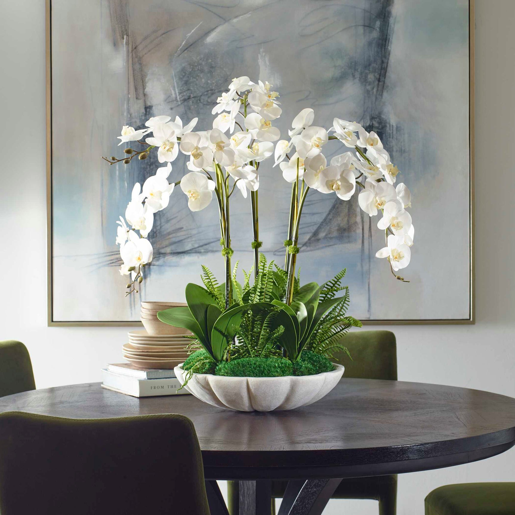 Flourish Orchid White Centerpiece