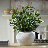 Elena Olive Green/White Centerpiece