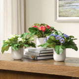 Trilogy Primrose Green/White Accents In Vases (Set of 3)