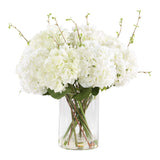 Anastasia Hydrangea White Centerpiece