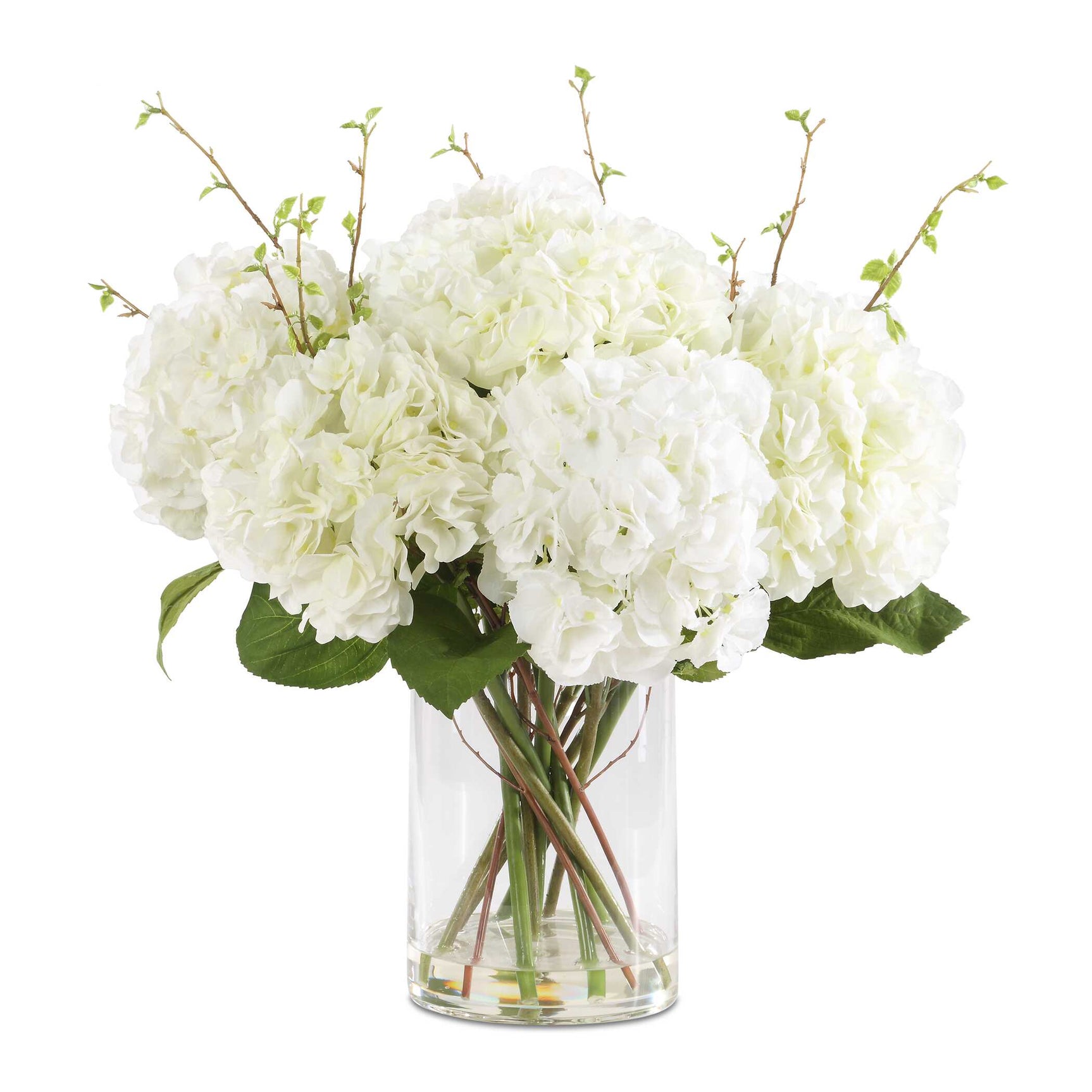 Anastasia Hydrangea White Centerpiece