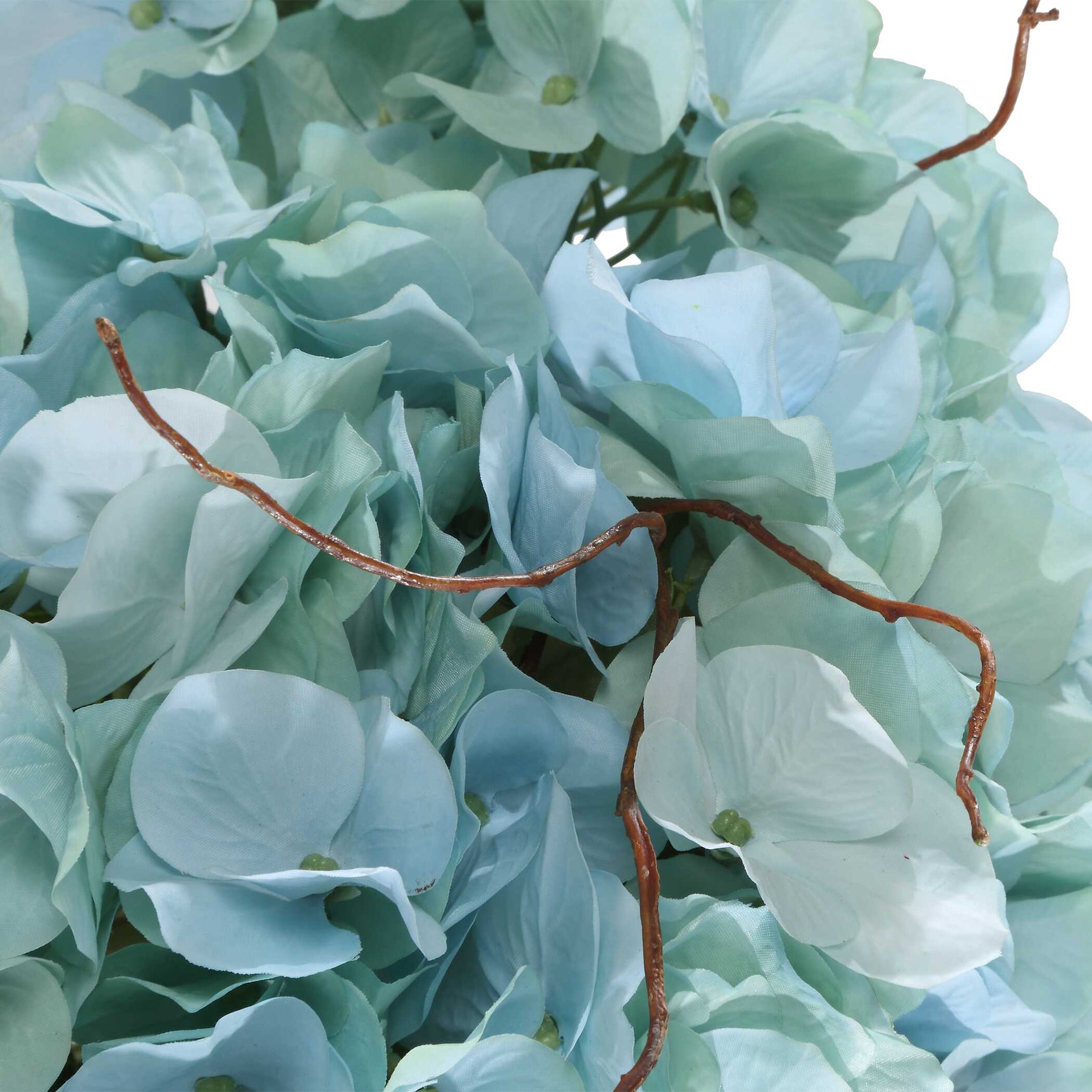 Tranquil Blue Blooms In Glass Vases (Set of 2)
