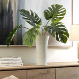 Muse White Monstera Vase Centerpiece