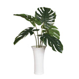 Muse White Monstera Vase Centerpiece