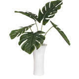 Muse White Monstera Vase Centerpiece