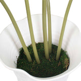 Muse White Monstera Vase Centerpiece