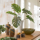 Muse White Monstera Vase Centerpiece