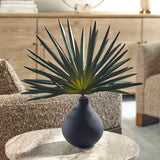 Axis Palm Black/Green Accent & Vase