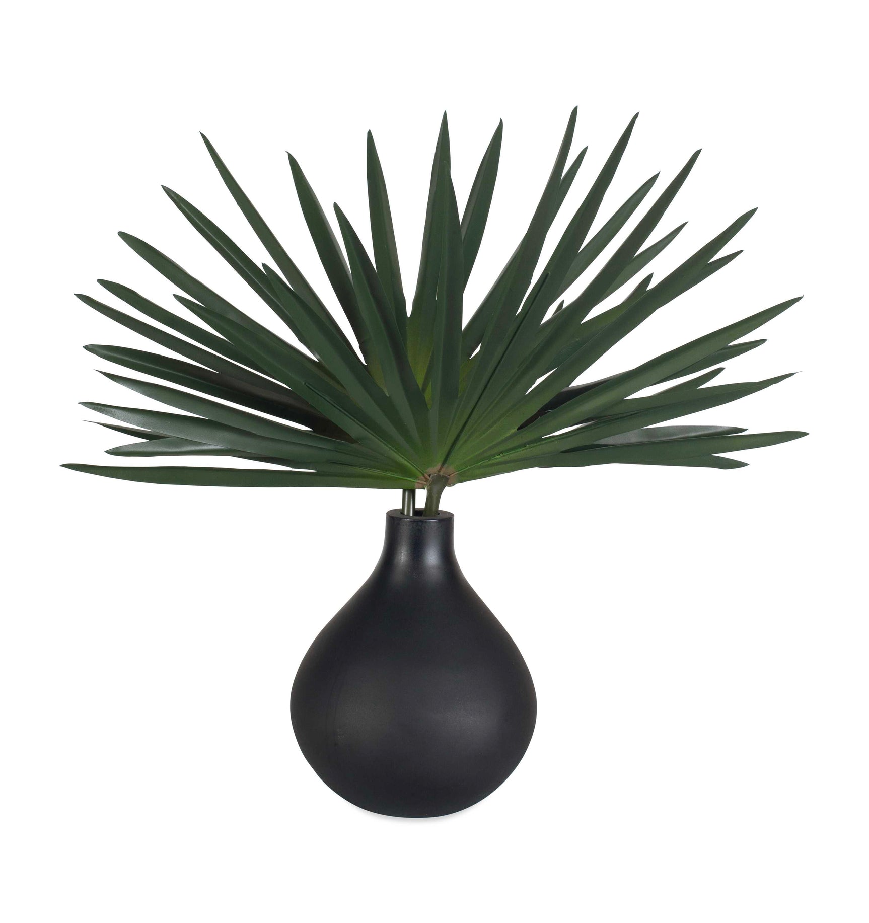 Axis Palm Black/Green Accent & Vase