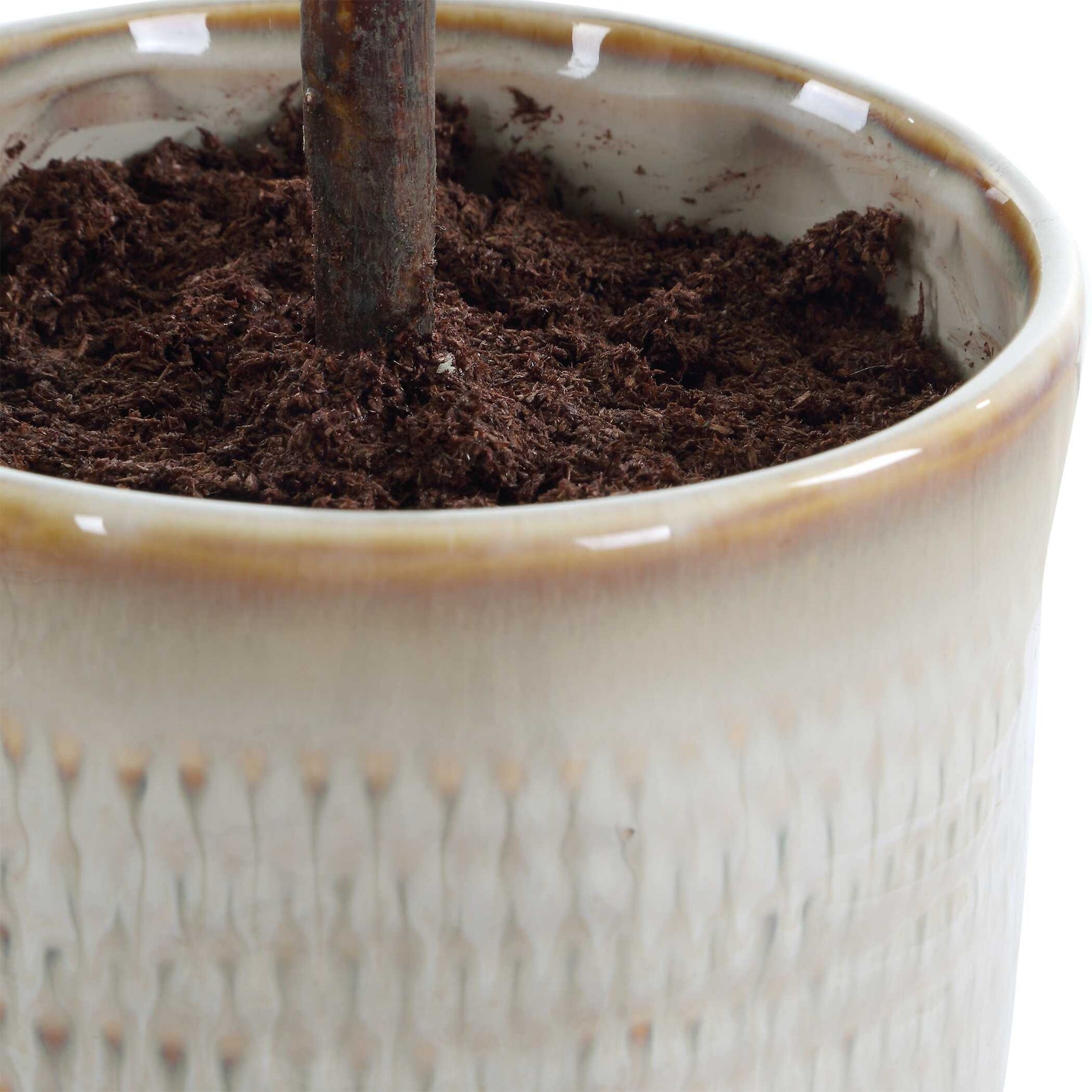 Solea Olive Brown/Green Accent & Textured Vase