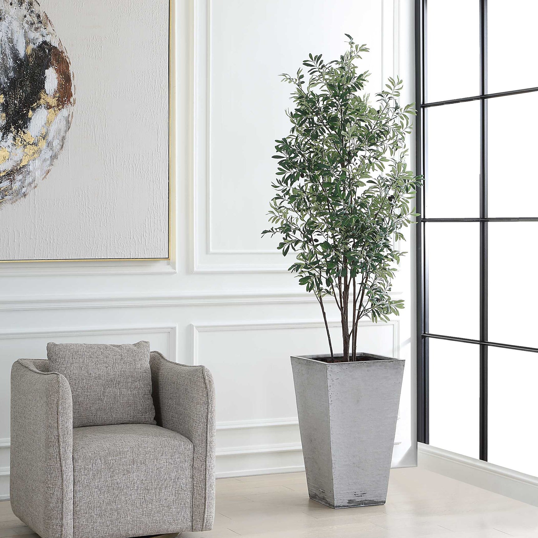 Sonora Olive Gray/Green Tree In Planter