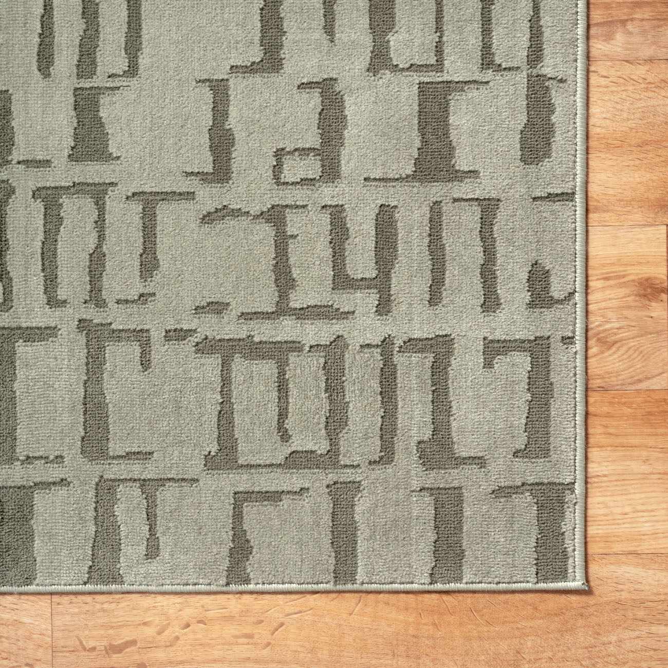 Dragan Green Modern Washable Area Rug