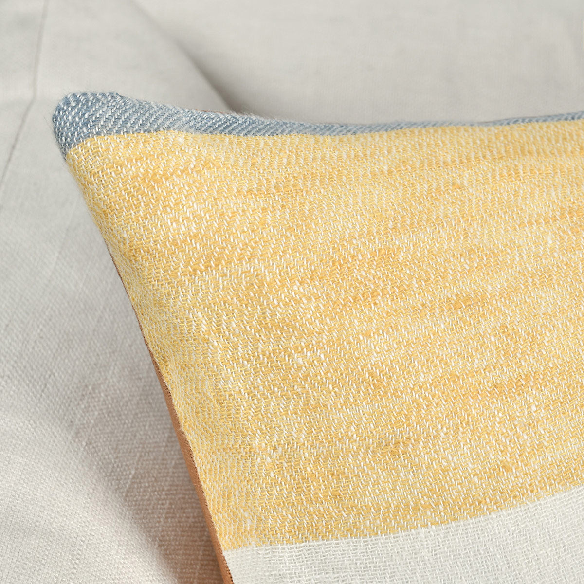 BW Crawford Yellow Multi 22x22 Throw Pillow (Set of 2) - Ornate Home