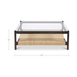 Walker Clear/Brown/Walnut Coffee Table