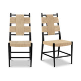 Laurel Natural/Charcoal Black Dining Chair (Set of 2)
