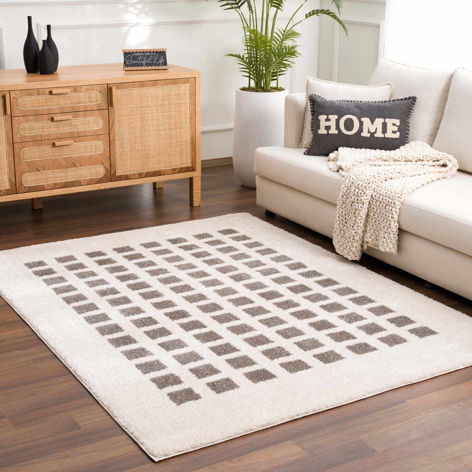 Baback Charcoal Washable Area Rug - Ornate Home