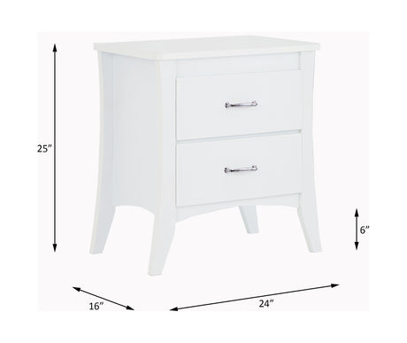 Babb White Accent Table - Ornate Home