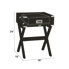 Babs Black End Table - Ornate Home