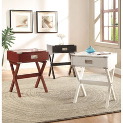 Babs Red End Table - Ornate Home
