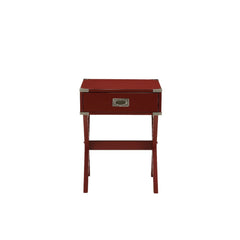 Babs Red End Table - Ornate Home