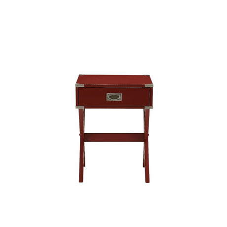 Babs Red End Table - Ornate Home