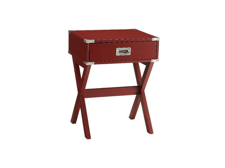 Babs Red End Table - Ornate Home
