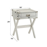 Babs White End Table - Ornate Home