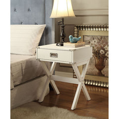 Babs White End Table - Ornate Home