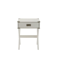 Babs White End Table - Ornate Home