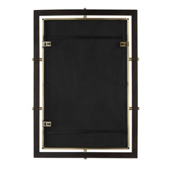 Bach Walnut/Brass Rectangle Mirror - Ornate Home