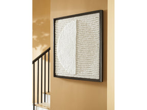 Bachard Tan/White Wall Decor - Ornate Home