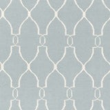 Baconton Blue/Beige Trellis Wool Rug - Clearance - Ornate Home