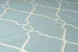 Baconton Blue/Beige Trellis Wool Rug - Clearance - Ornate Home