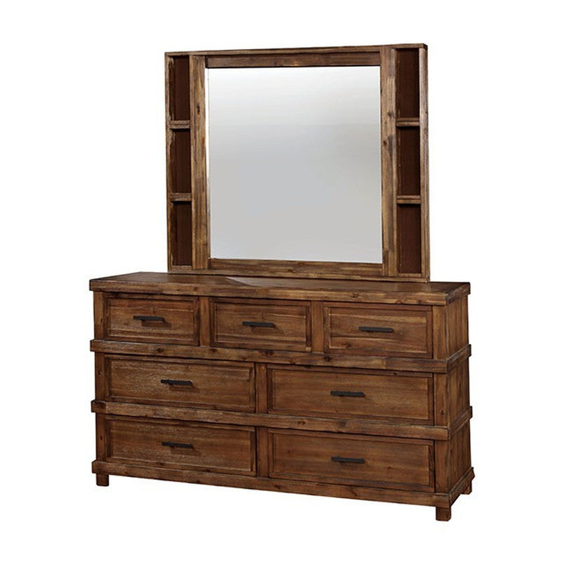 Baddock Antique Oak Mirror - Ornate Home