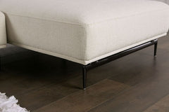 Baerum Linen White Left Chaise Sectional - Ornate Home